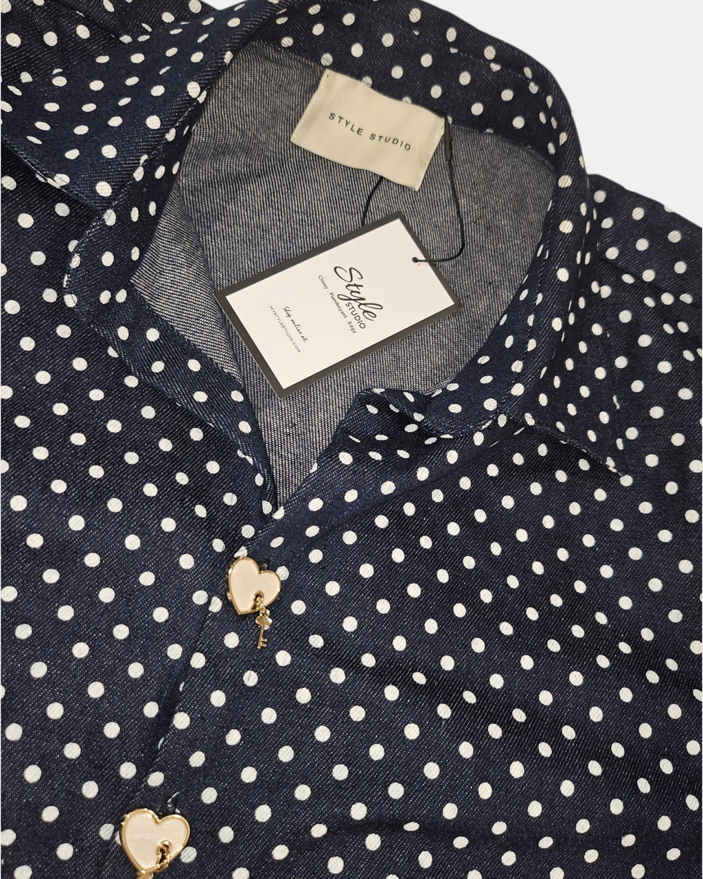 Denim Polka Dot Shirt