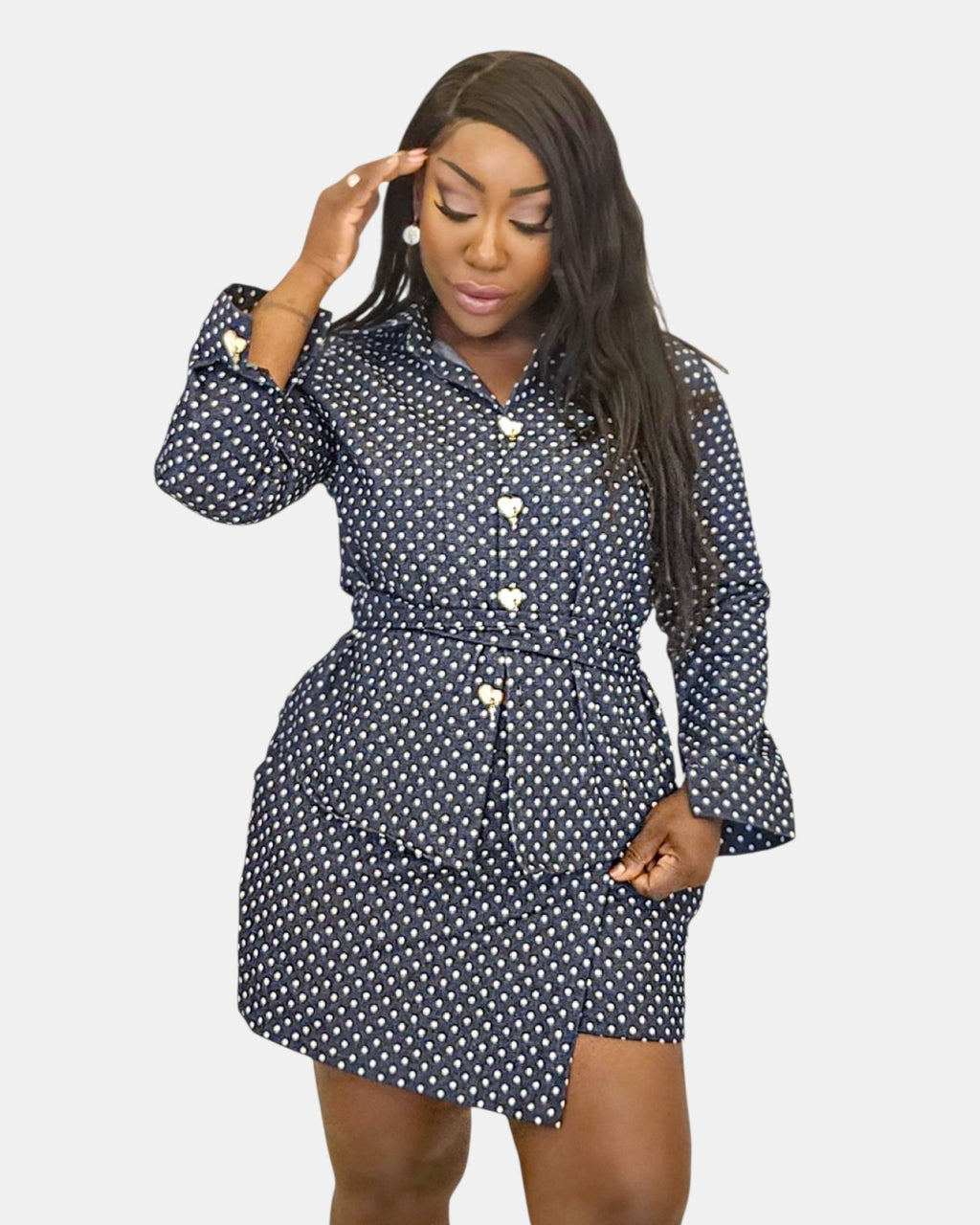 Denim Polka Dot Shirt