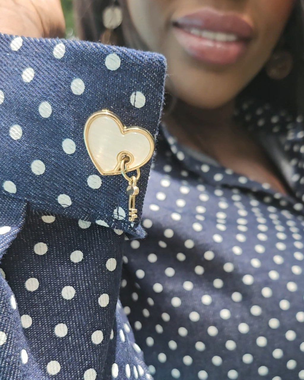 Denim Polka Dot Shirt