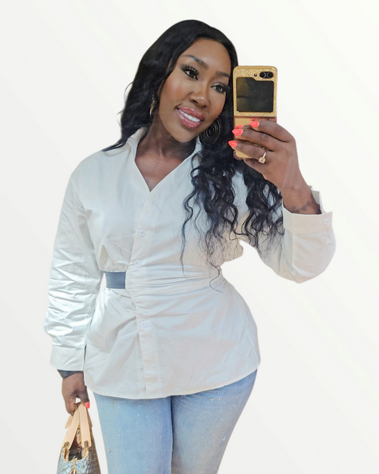 White Belted Shirt