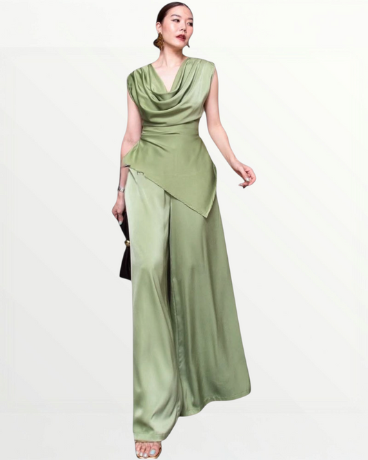 Green Satin Set