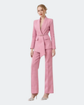 Pink Belted Trouser Suit