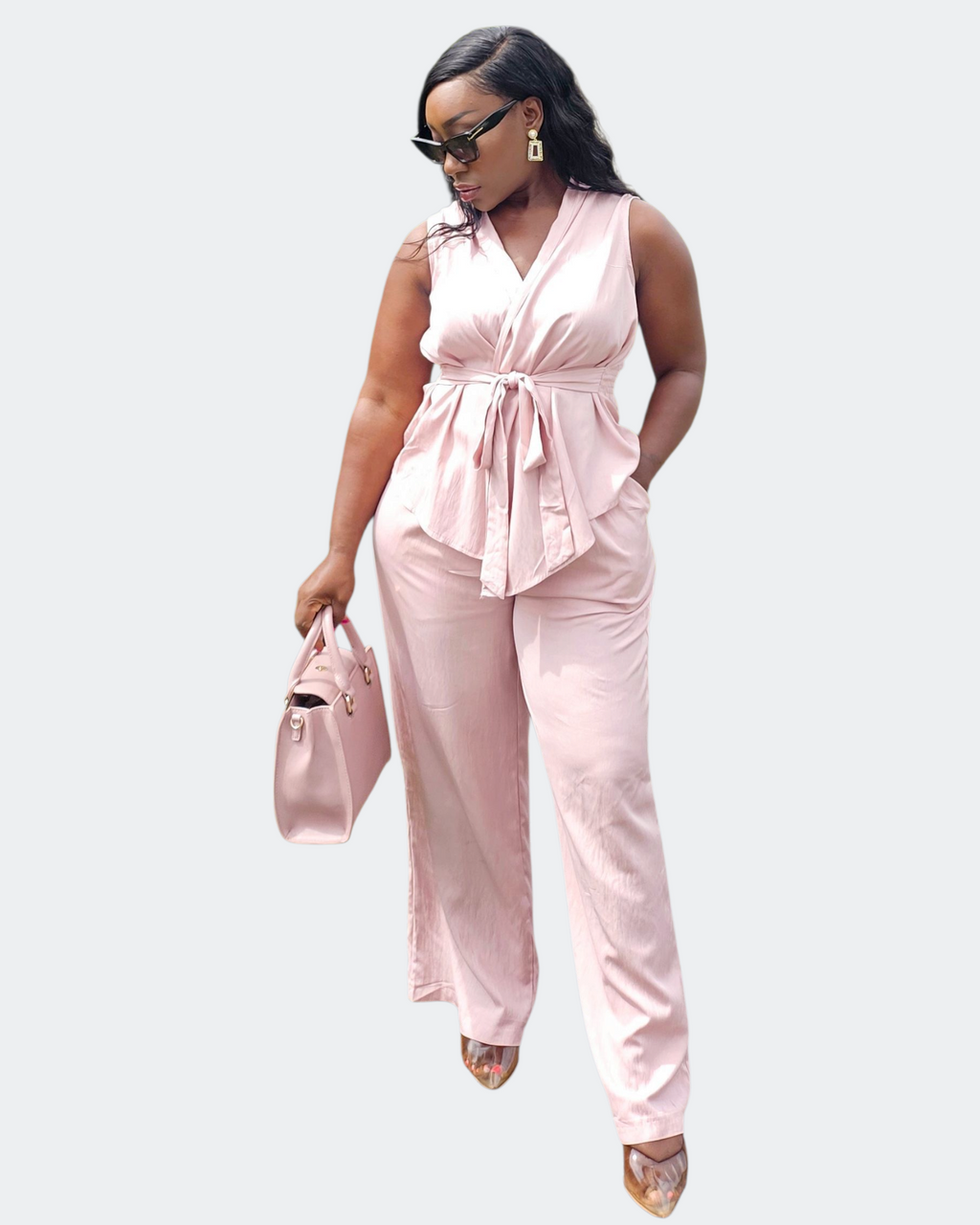 Blush Pink Trouser Set