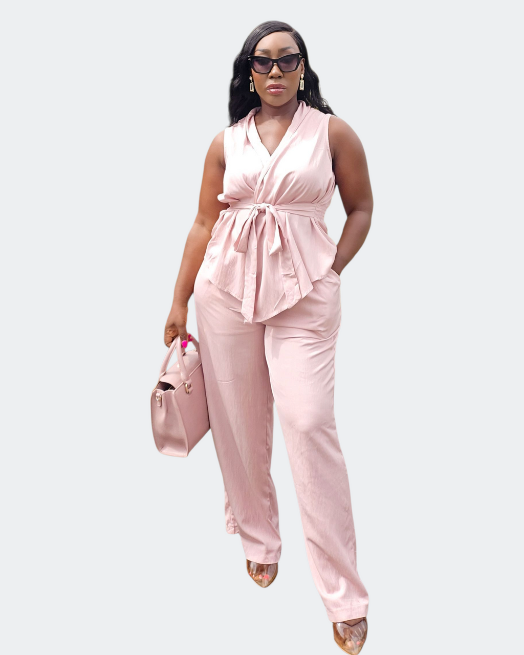 Blush Pink Trouser Set