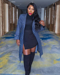 Denim Polka Dot Coat Dress