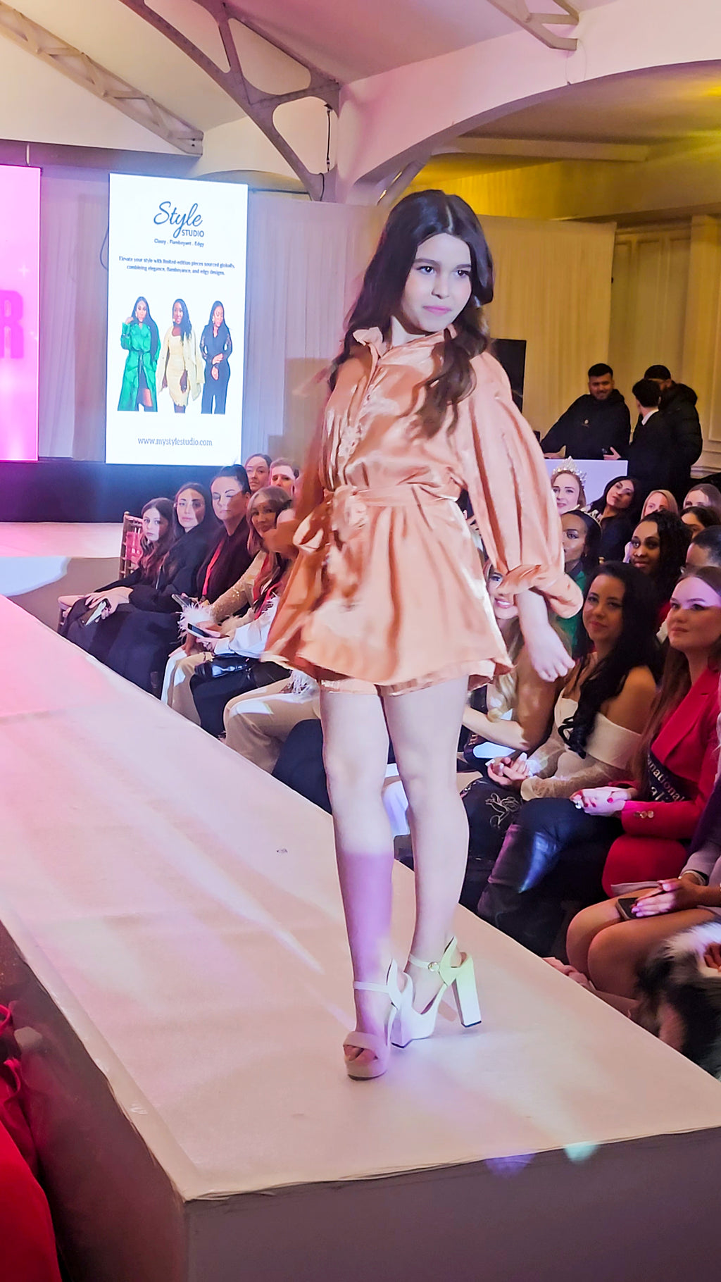 Orange Shimmer Shorts Set