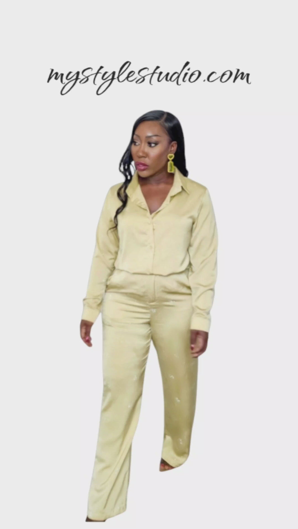 Chartreuse Rhinestone Co-Ord