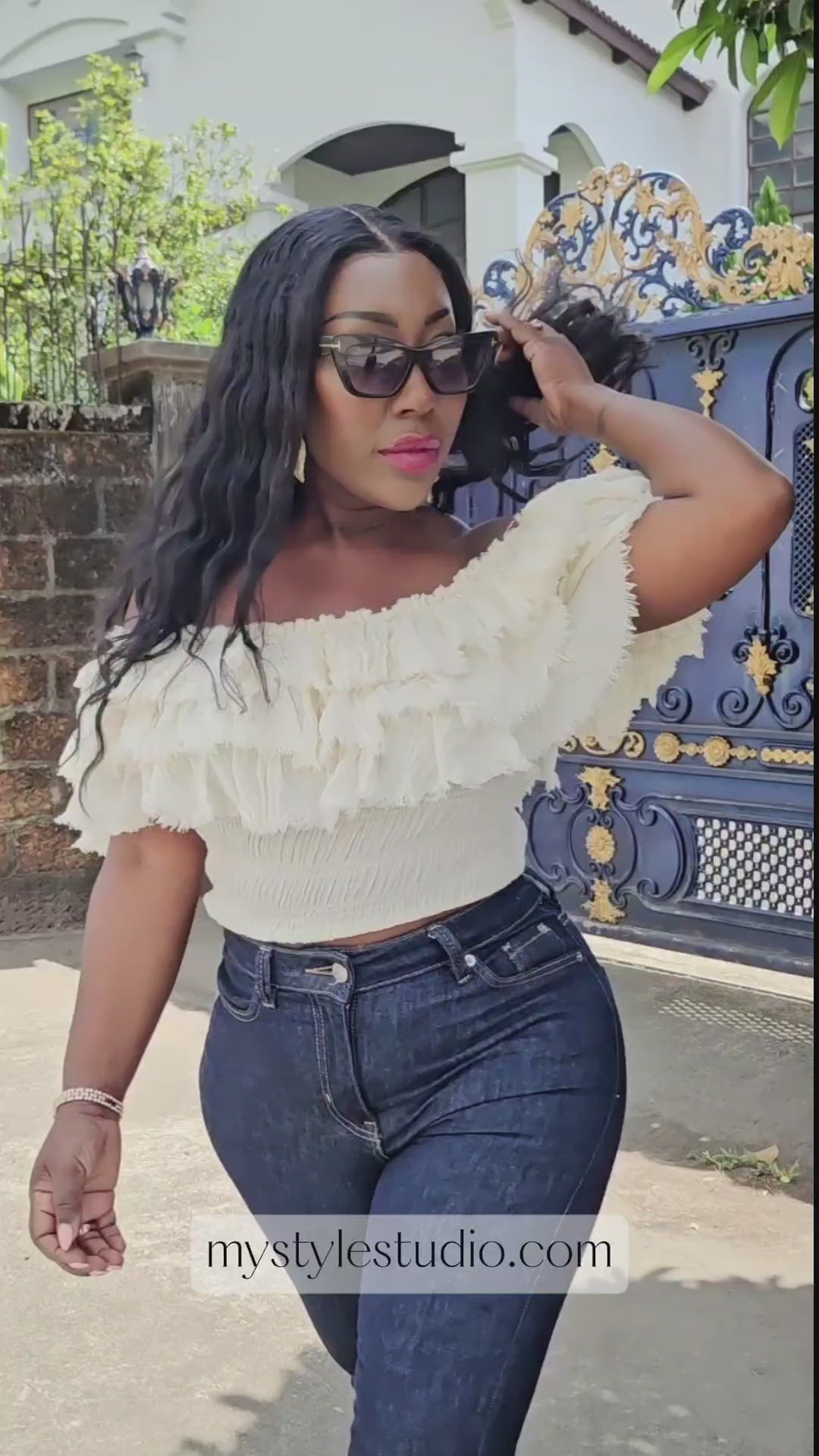 Off The Shoulder Ruffle Top