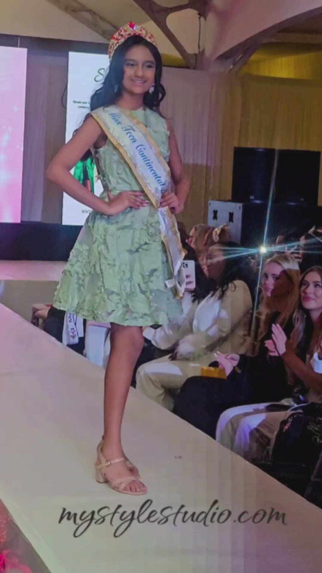 Green Applique Dress