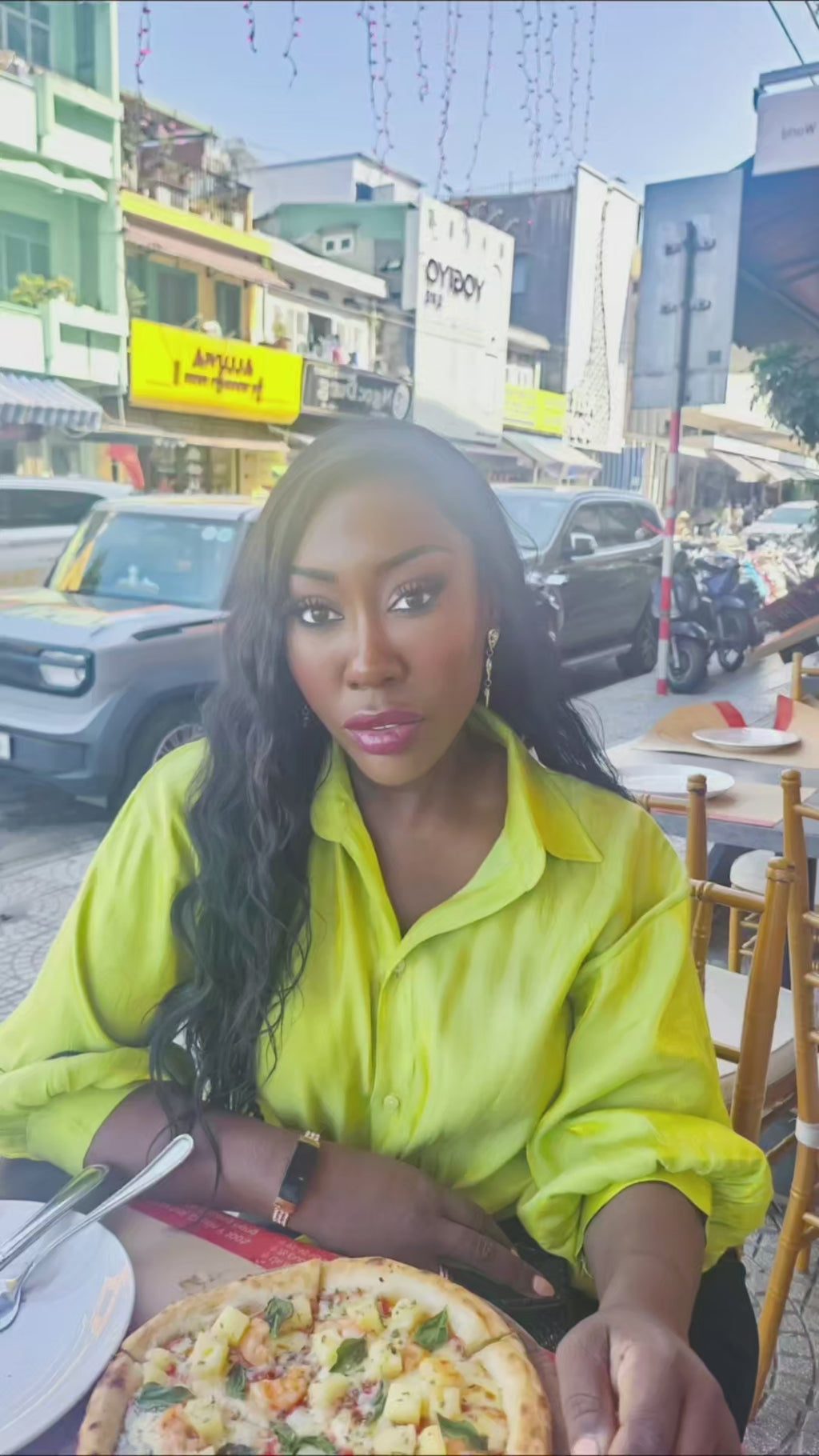 Green Satin Shimmer Shirt