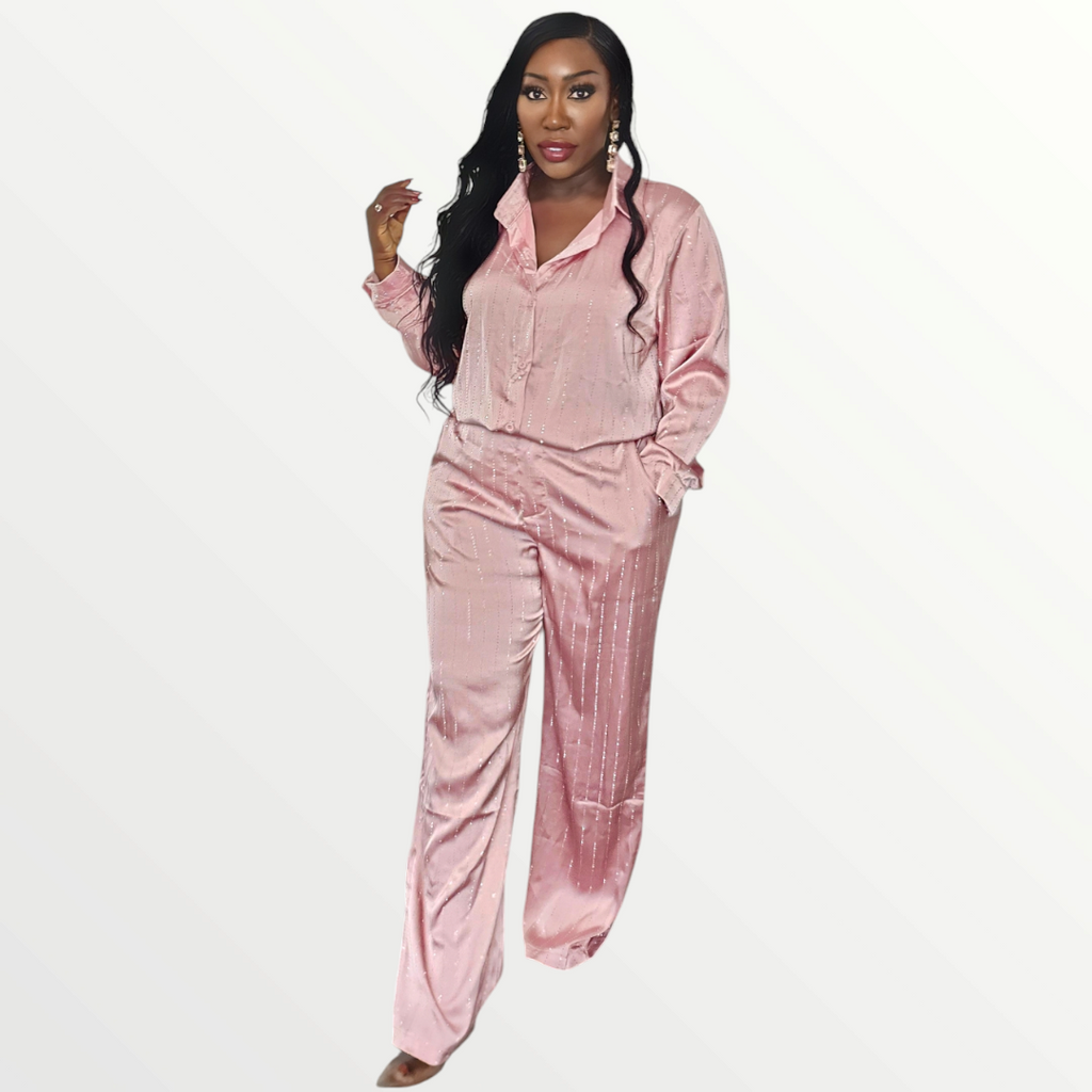 Blush Pink Rhinestone Co-Ord