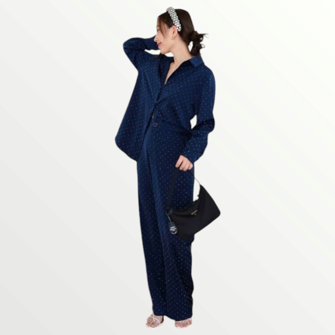 Navy Blue Rhinestone Co-Ord