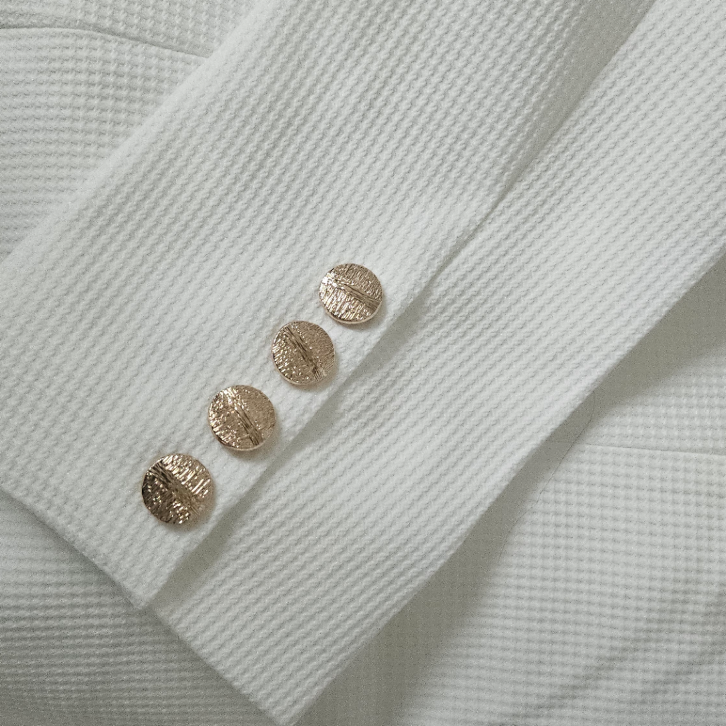White Textured Suit