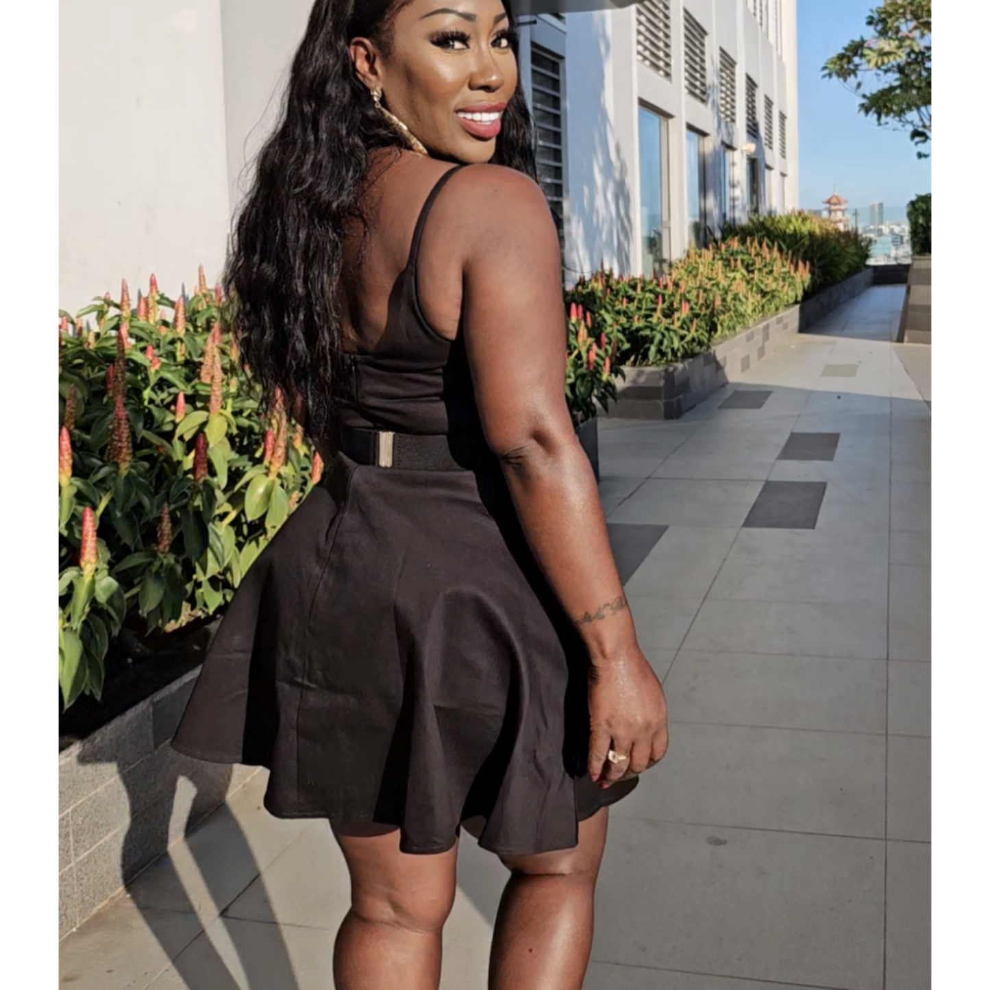 A-line Black Dress