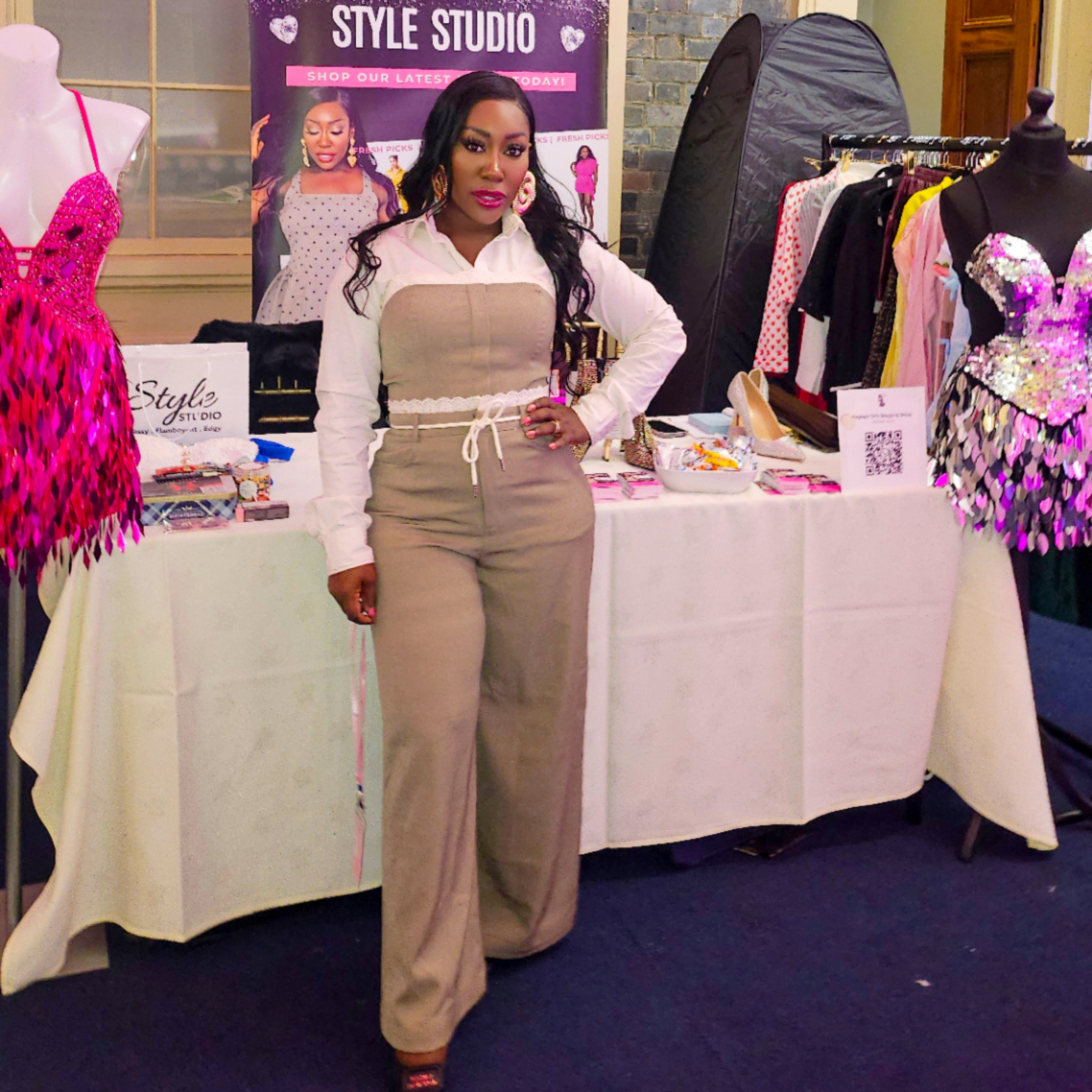 Grey Strapless 2 Piece Set