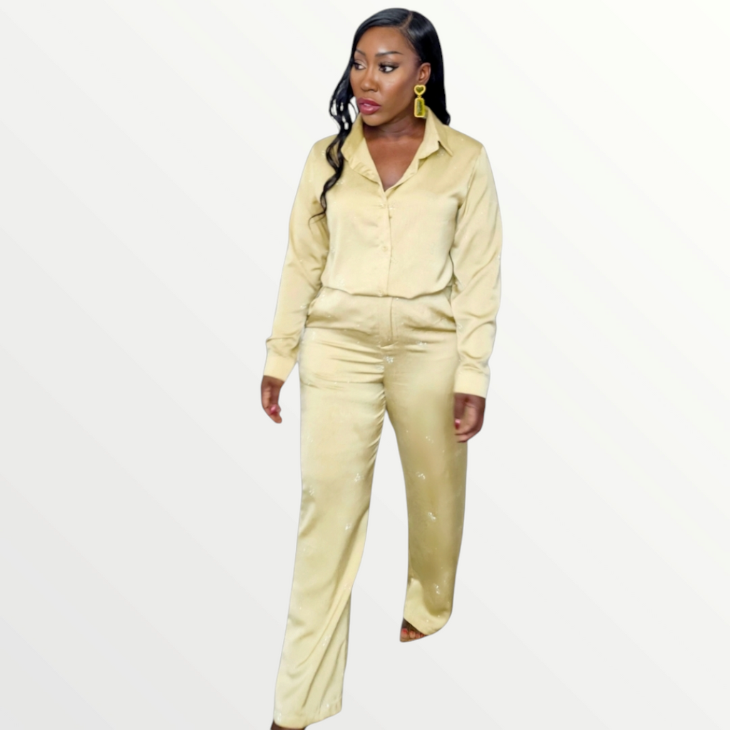 Chartreuse Rhinestone Co-Ord