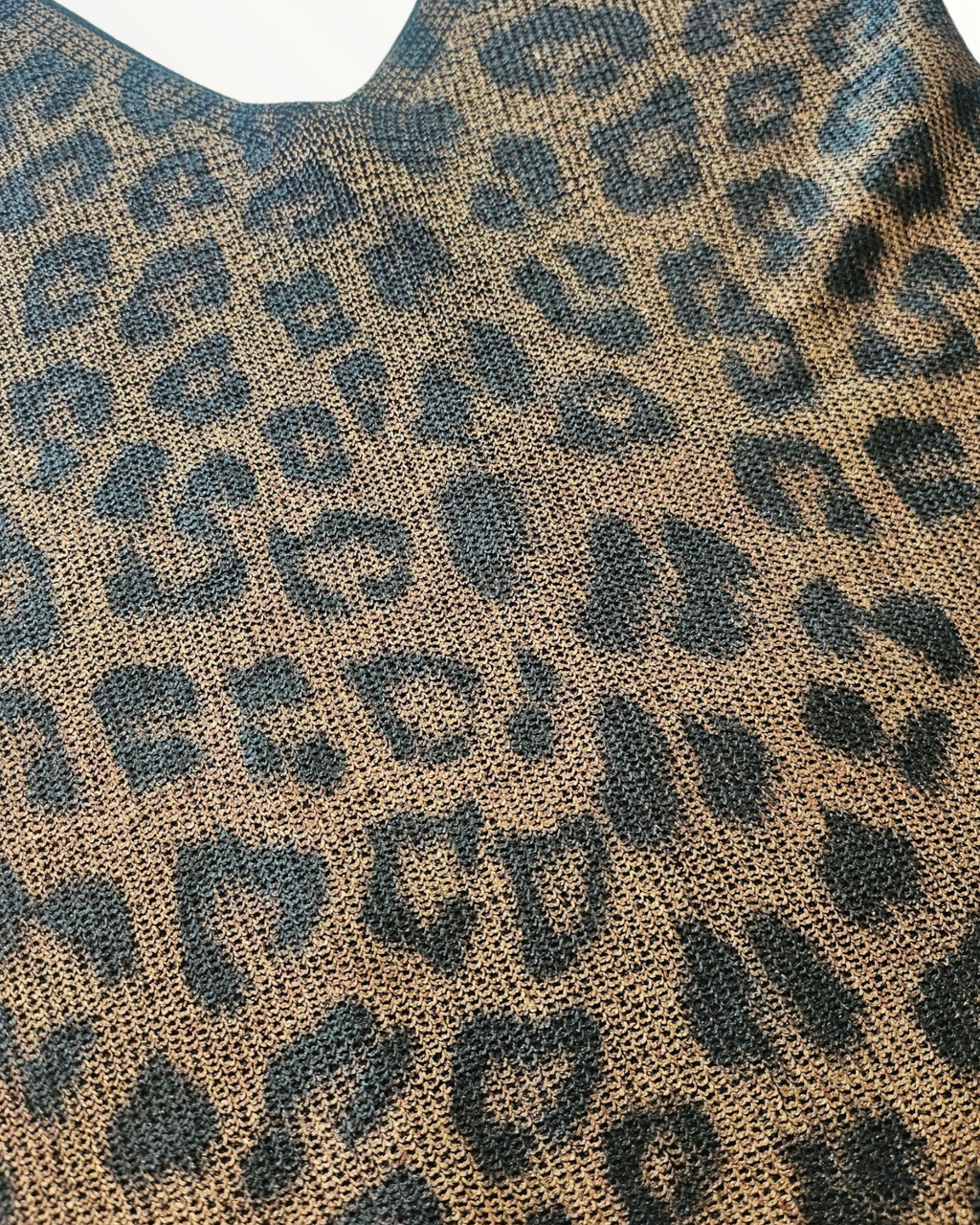 V-Neck Leopard Print Top