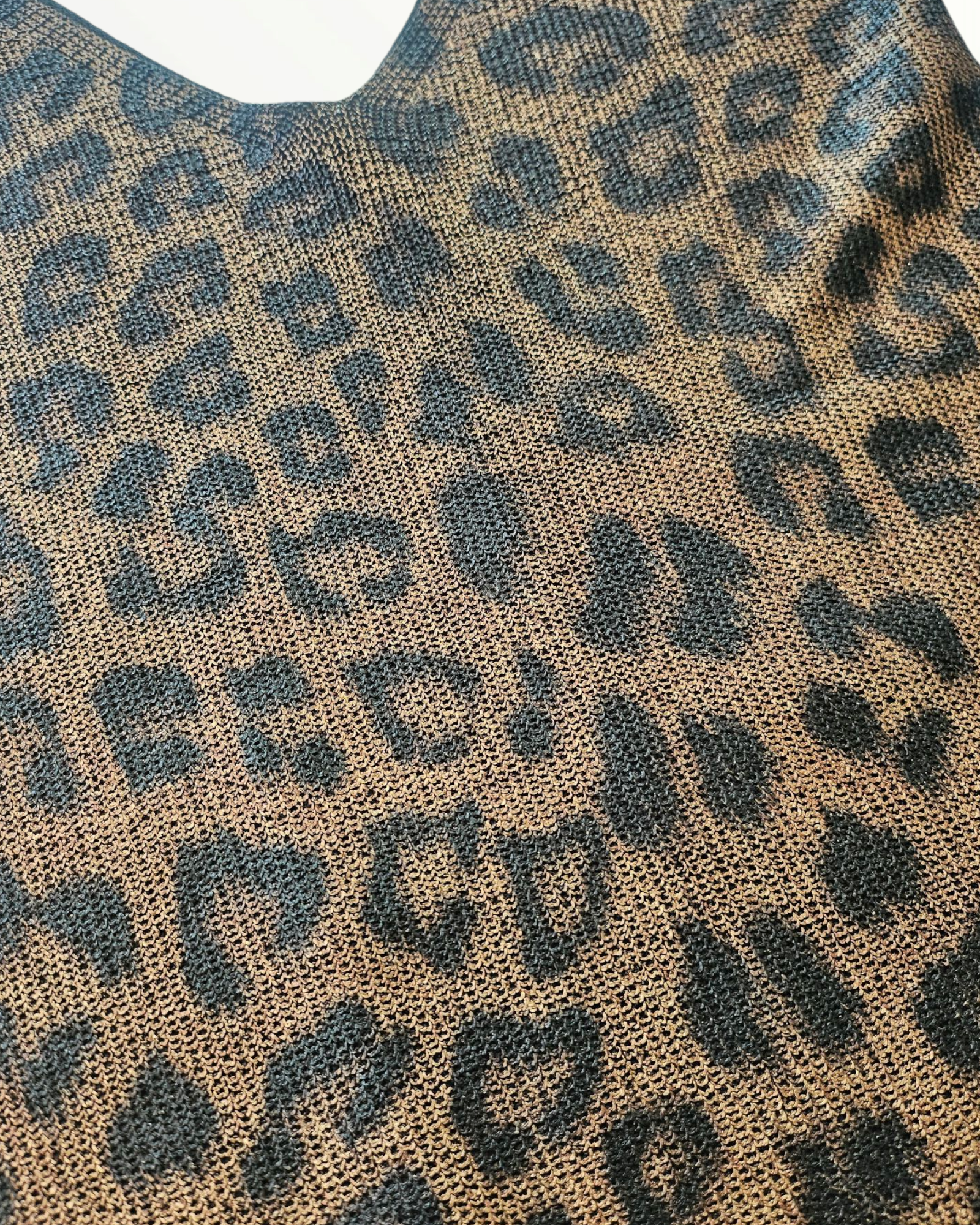 V-Neck Leopard Print Top