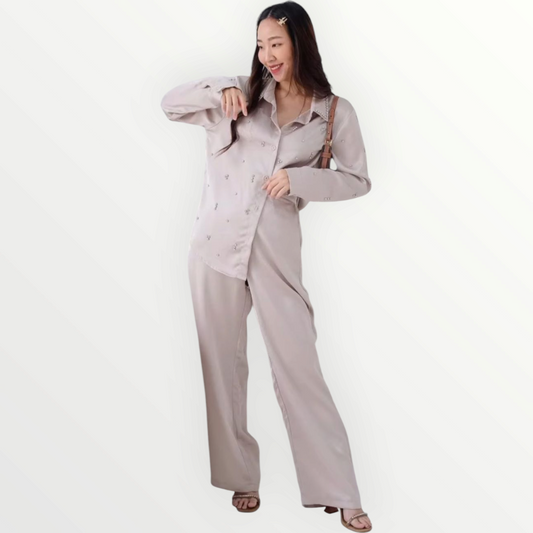 Grey Rhinestone Co-Ord