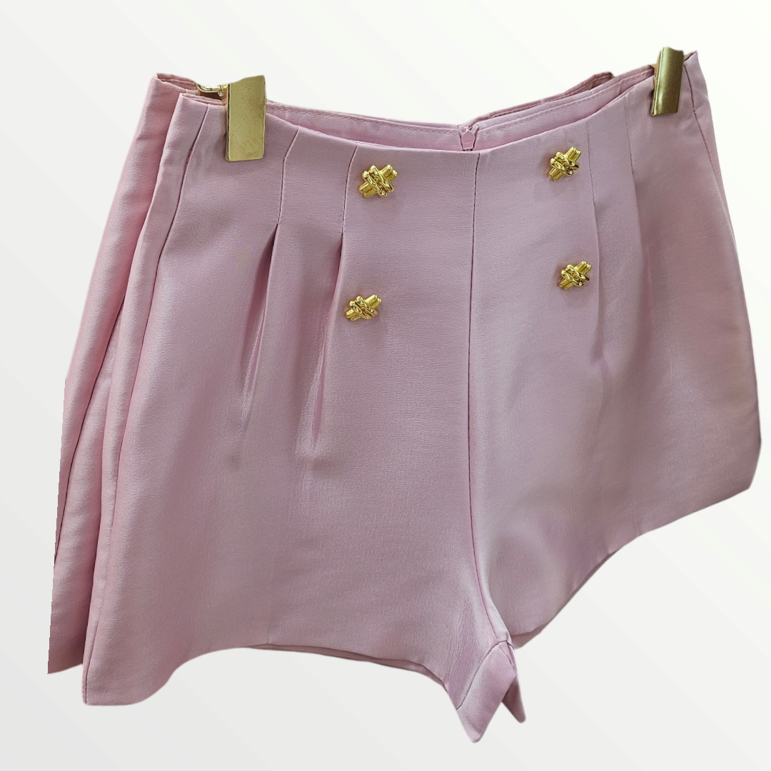Pink Satin Shorts